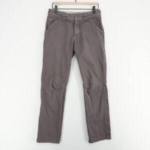 Nau Chino Pants Mens 28‎ Gray Button Fly 100% Cotton Reflective Cuff